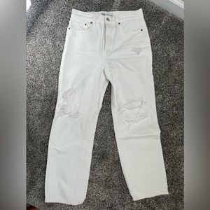 White Zara Ankle Jeans